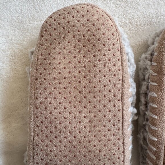 EUC Free People So Soft Sherpa Ballerina Slipper Socks, Gray/Ivory, Size S/M 5-7 - Picture 10 of 14